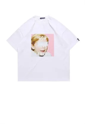 God loves t-shirt grunge tee skater child top in white