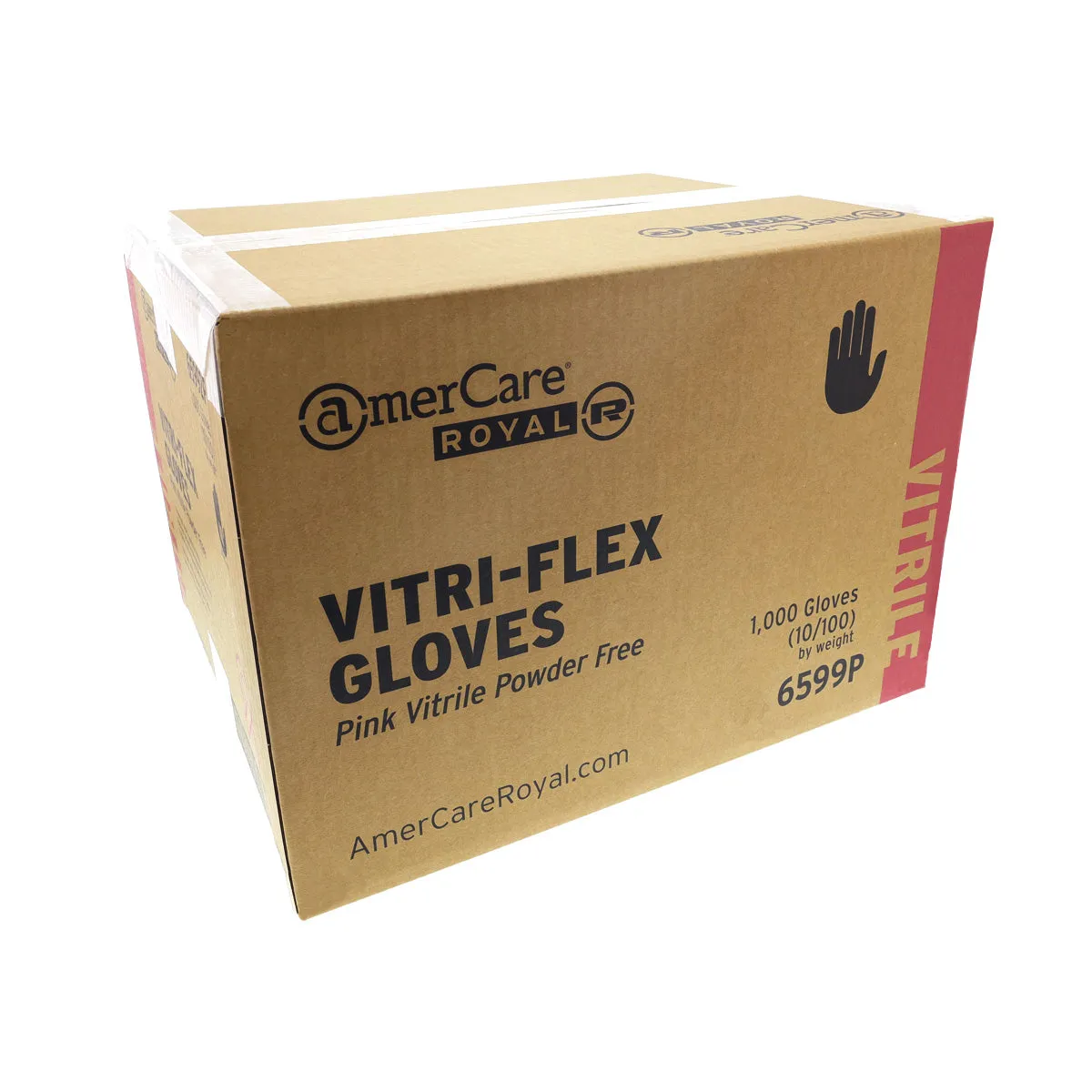 Powder-Free Vitrile Vitri-Flex Pink Gloves, Case of 1,000