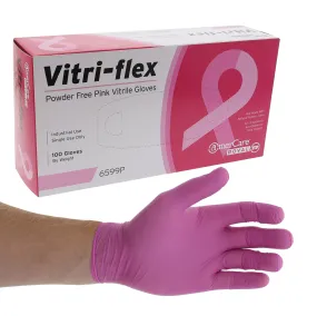 Powder-Free Vitrile Vitri-Flex Pink Gloves, Case of 1,000