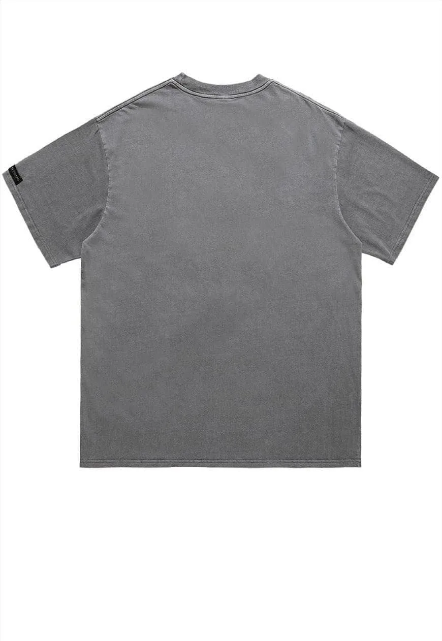 Robocop t-shirt grunge robot tee retro movie top in grey