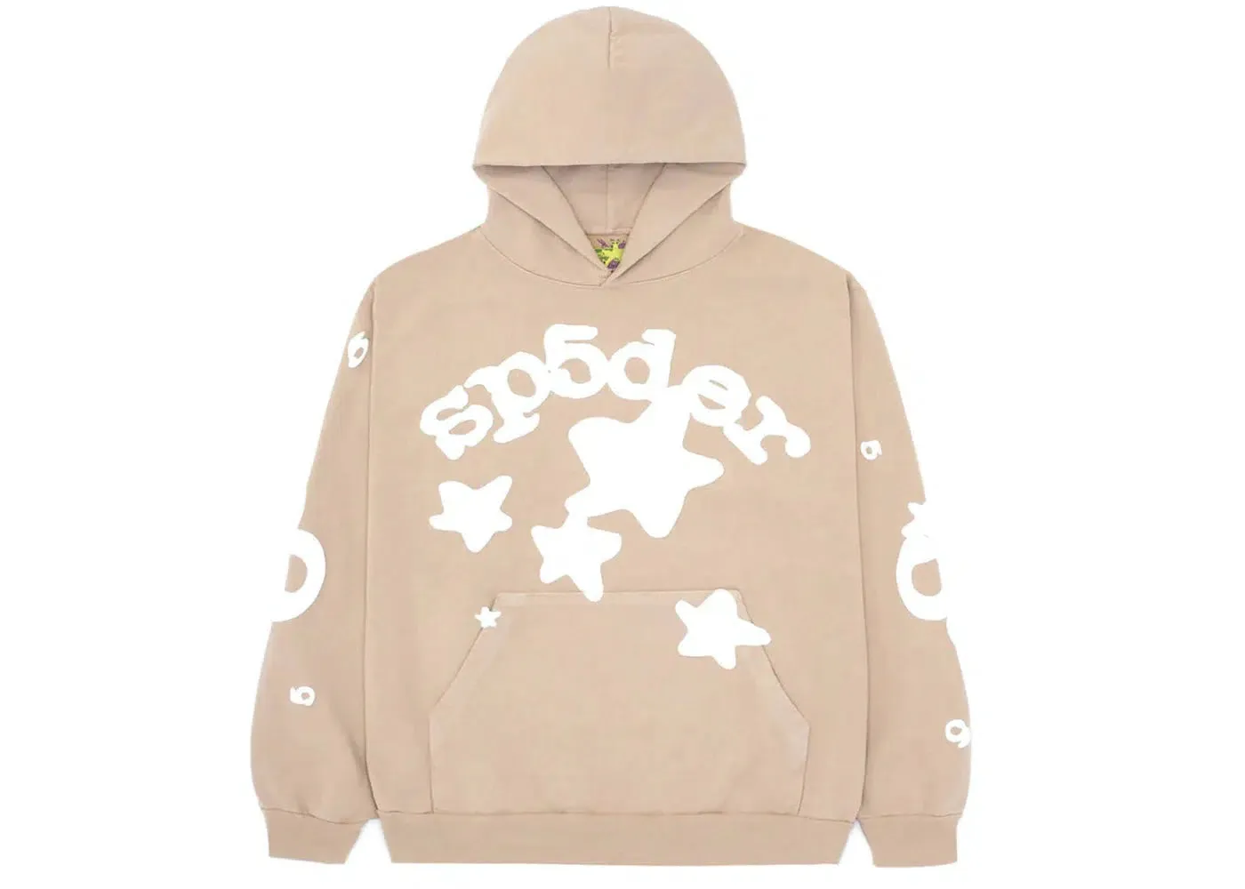 Sand-Colored Beluga Hoodie by Sp5der - Premium Quality