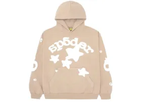 Sand-Colored Beluga Hoodie by Sp5der - Premium Quality